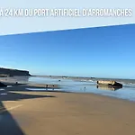 La Brise Marine Rdc Maison Cour Fermee Parking Et Terrasse A 800 M Omaha Avec Table De Ping Pong Proche Port En Bessin Вьервиль-сюр-Мер